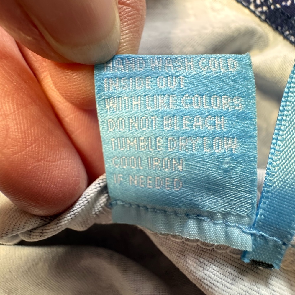 J. Mclaughlin Navy Patchwork Print 3/4 Sleeve Top… - image 5